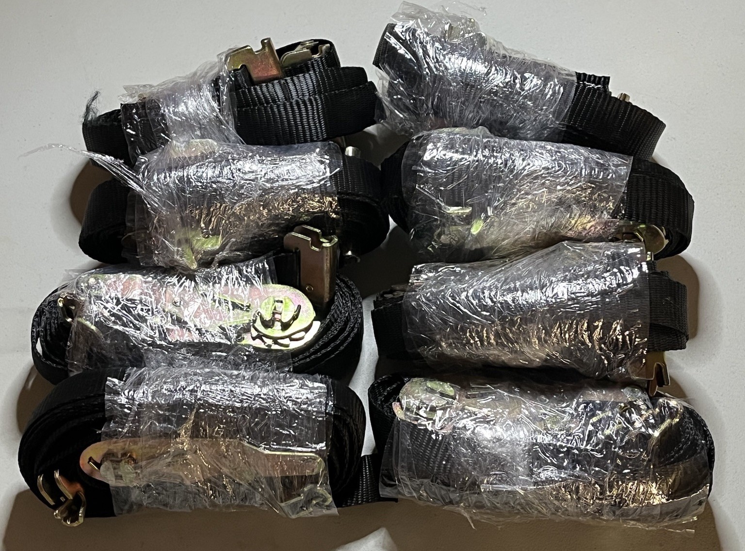 [LOT OF 8] Lodi Metals Black E Track Ratchet Straps Cargo Tie Down Trailer