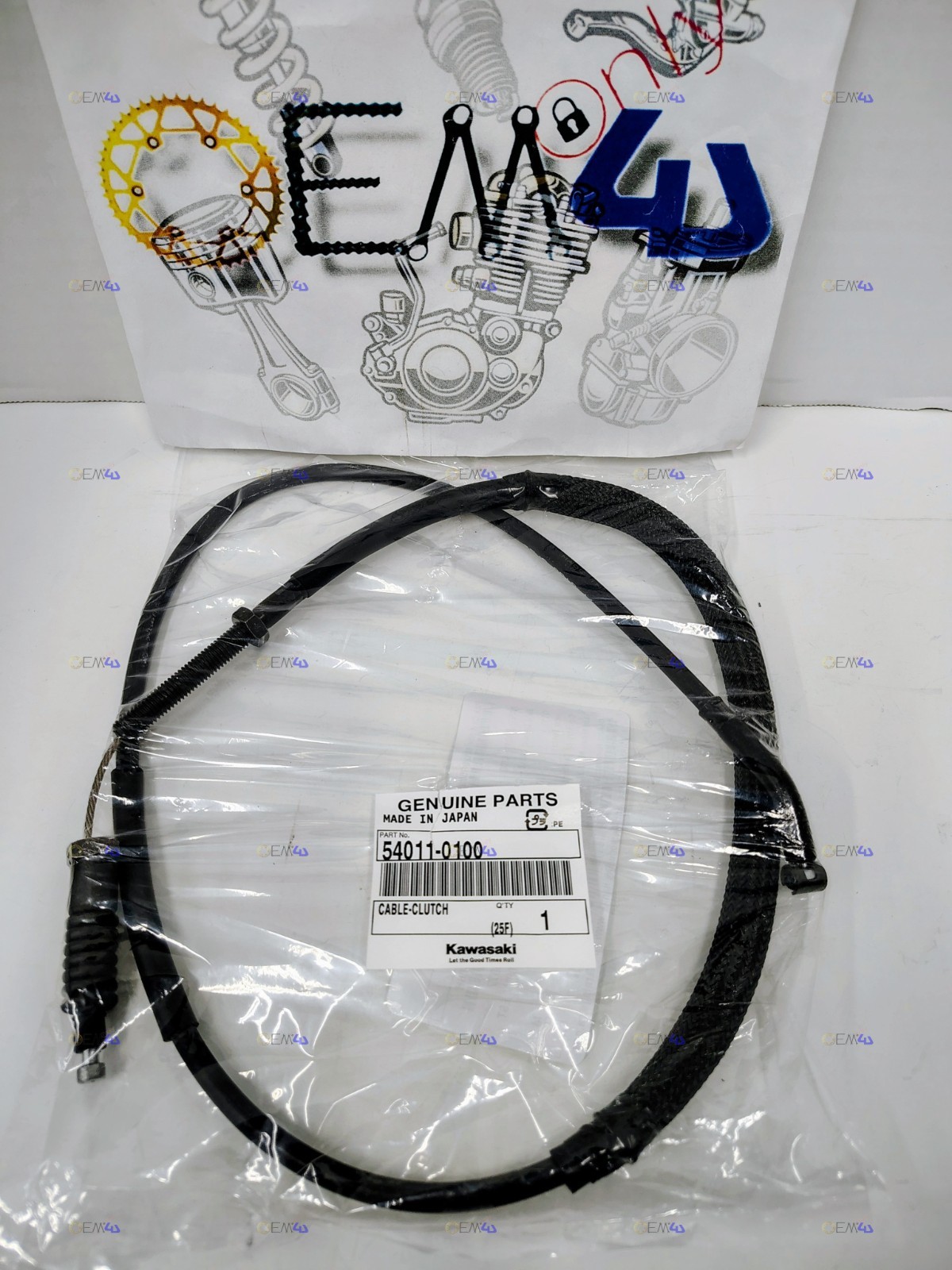 Kawasaki Genuine OEM Clutch Cable 2009 - 2012 Ninja ZX-6R 54011-0100