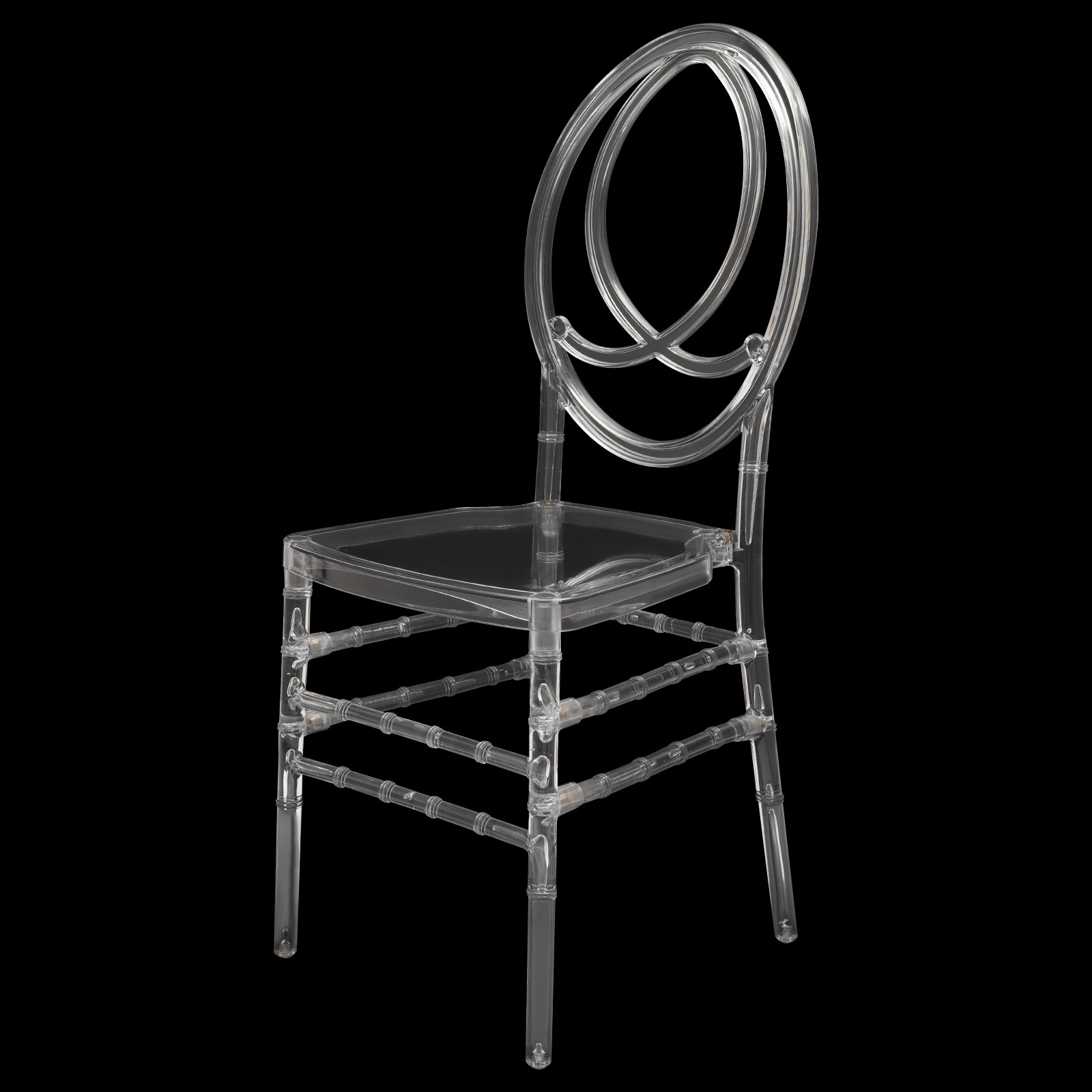 4 Pcs PC Clear Elegant Party Event Wedding Chairs For Banquet& Wedding Halls