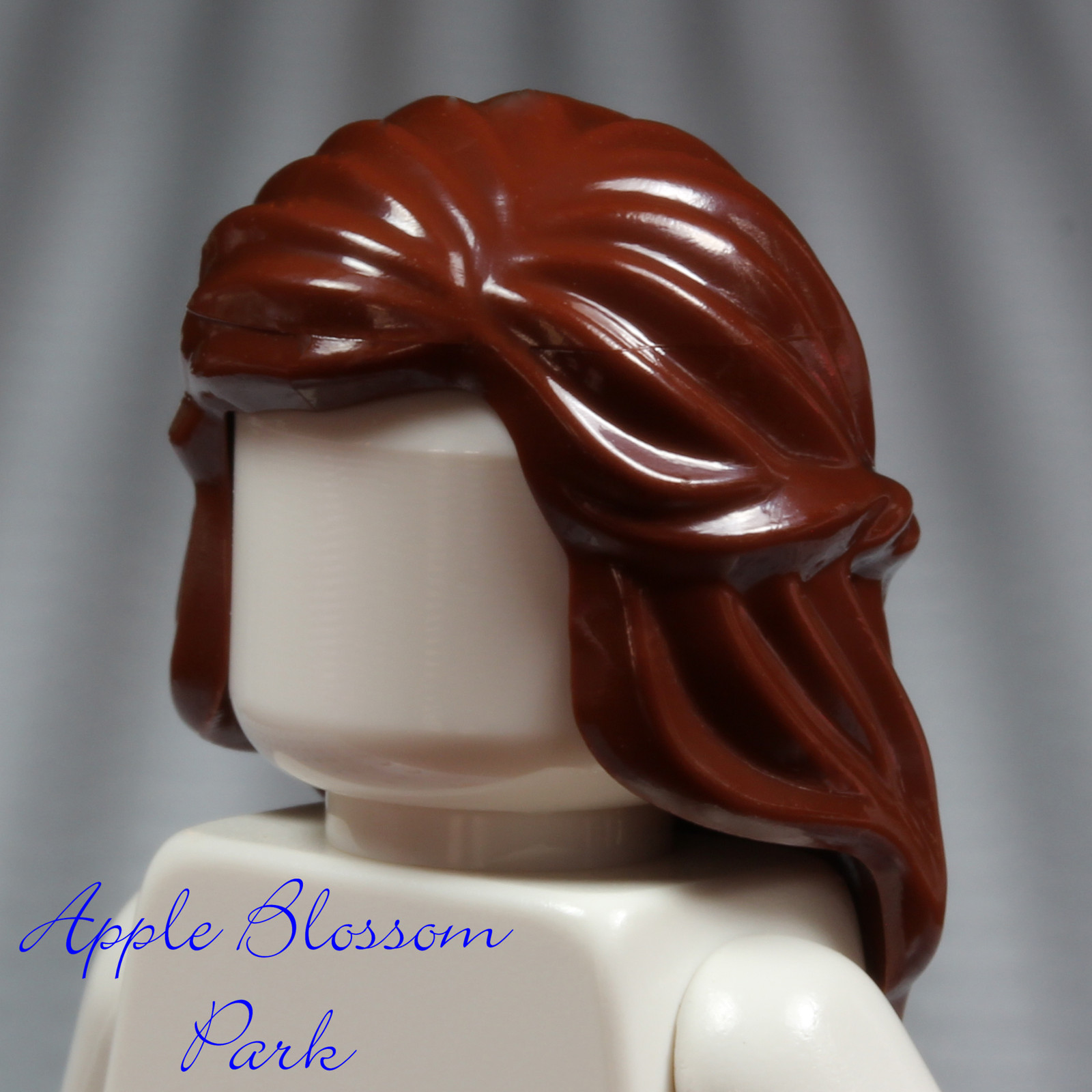 NEW Lego Female Minifig Long Reddish BROWN HAIR -Braided Princess Girl Head Gear