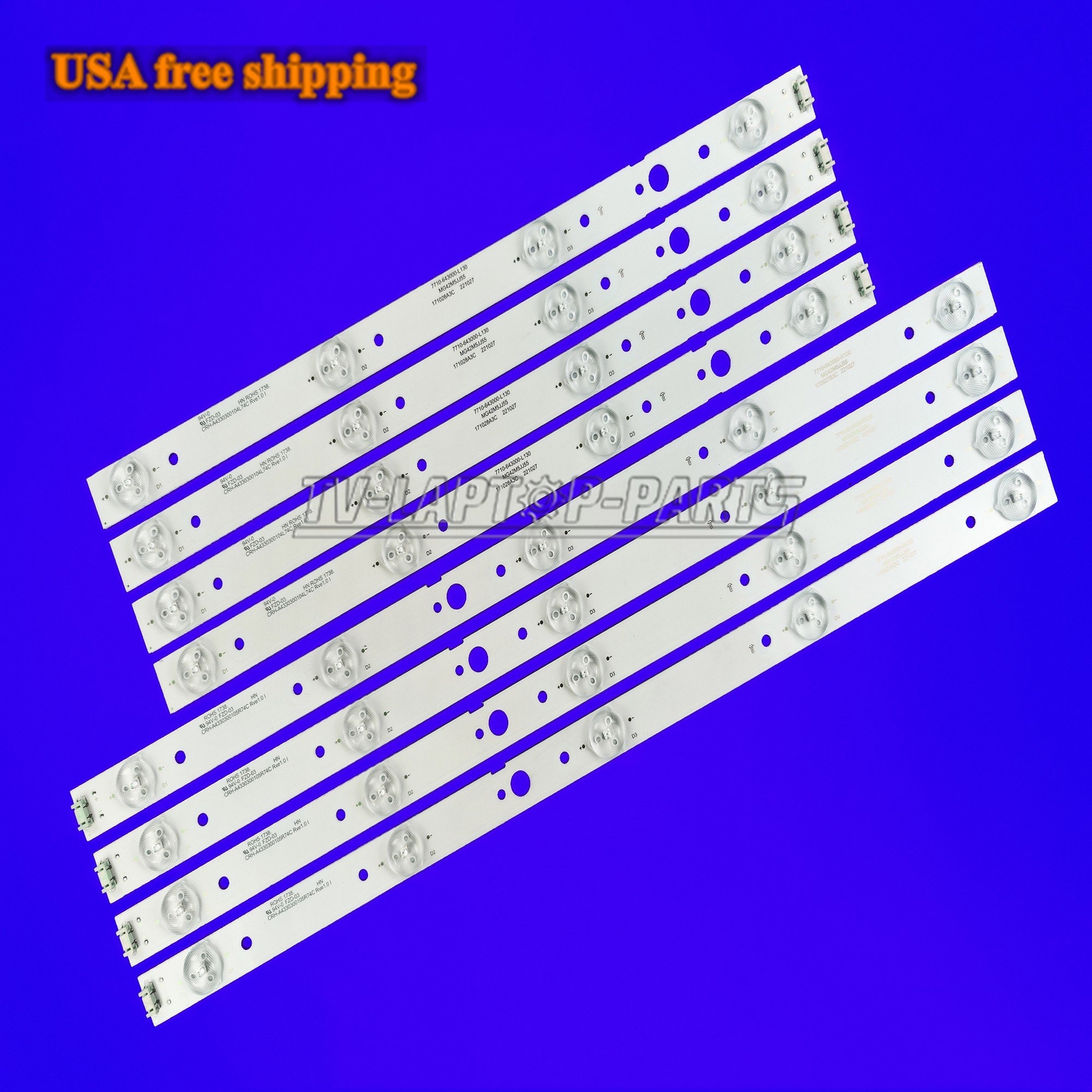LED Backlight strips For LG TV LG 43UJ620V 43UJ6200 43UJ630V 43UJ6300 43UG620V