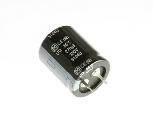(10pcs) 270uF 350V DC Snap Mount Electrolytic Capacitor 350VDC 85C 25x30mm