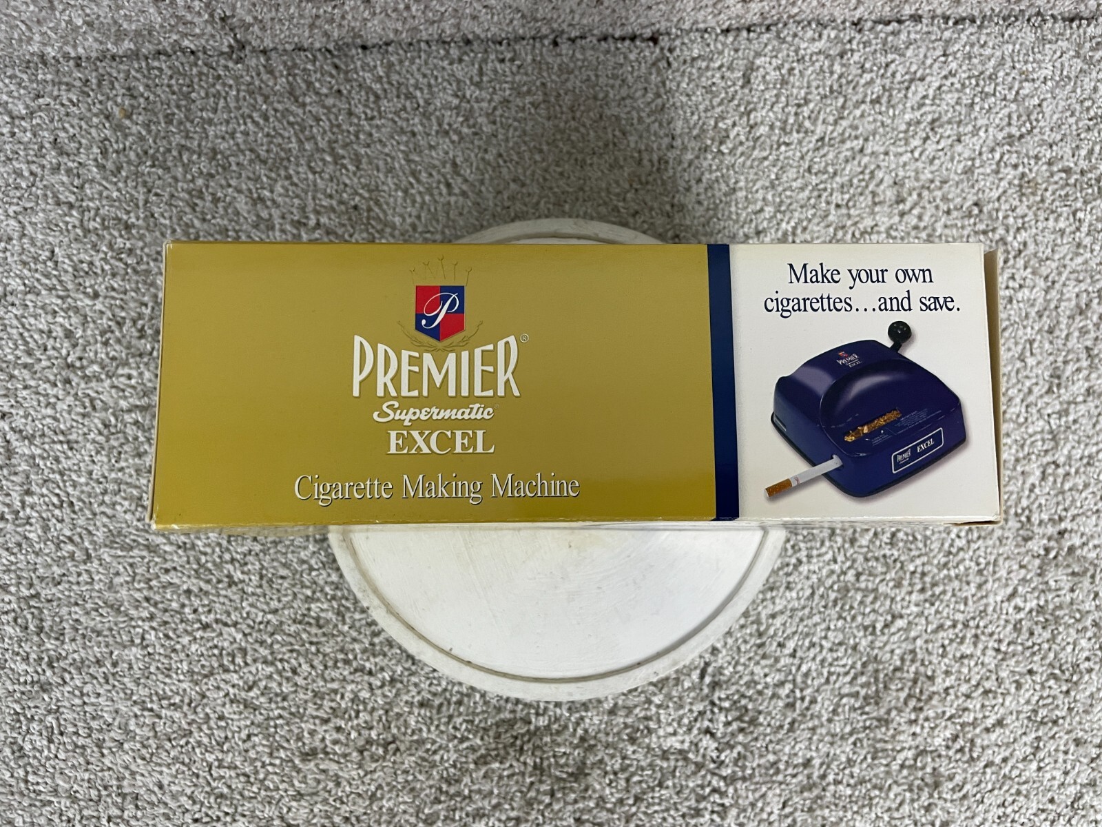 Premier Supermatic Excel Cigarette Making Machine w/ Manual 6"x2.5 Blue