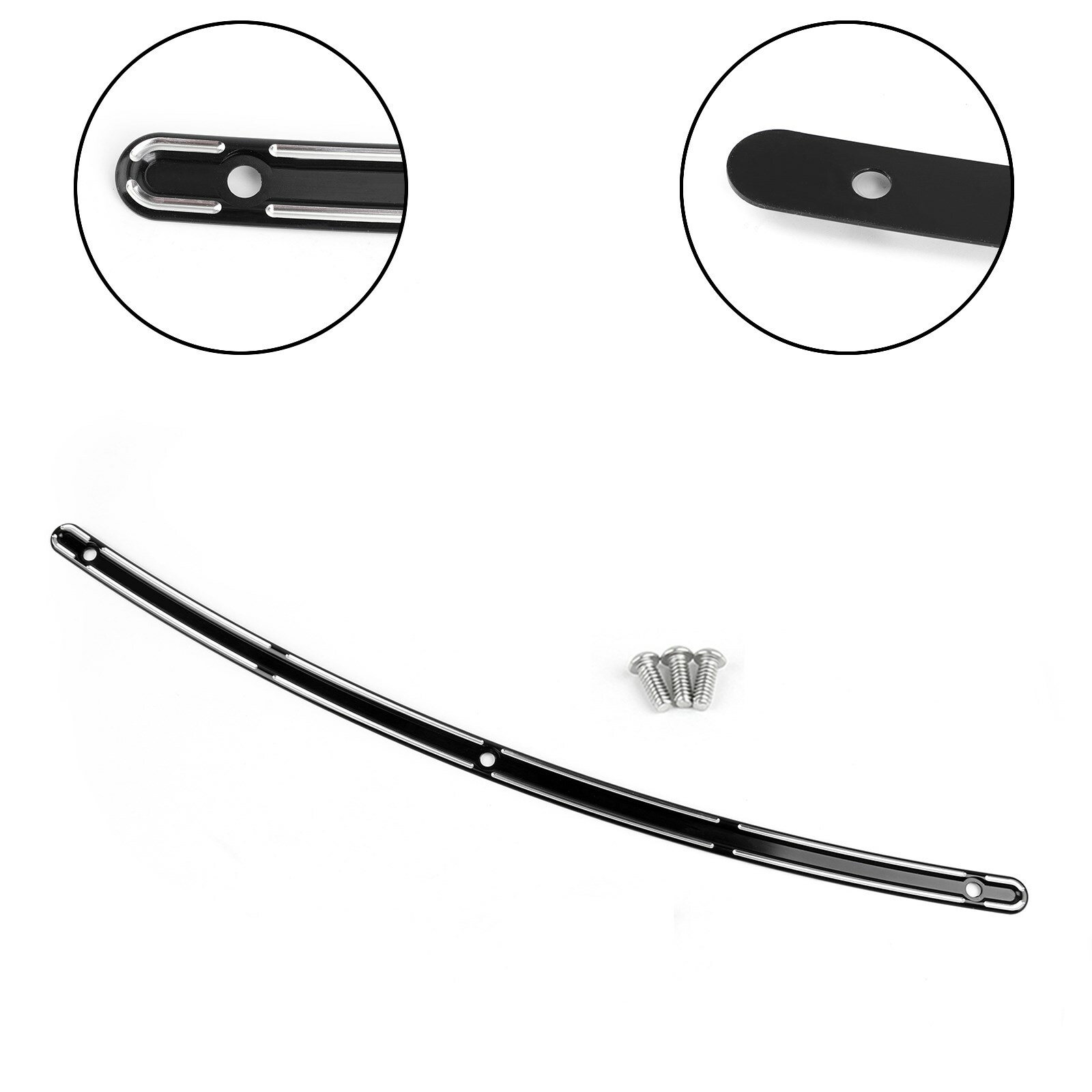 Black Cut Windscreen Windshield Trim For Harley Touring Electra Glide FLHT FLHX