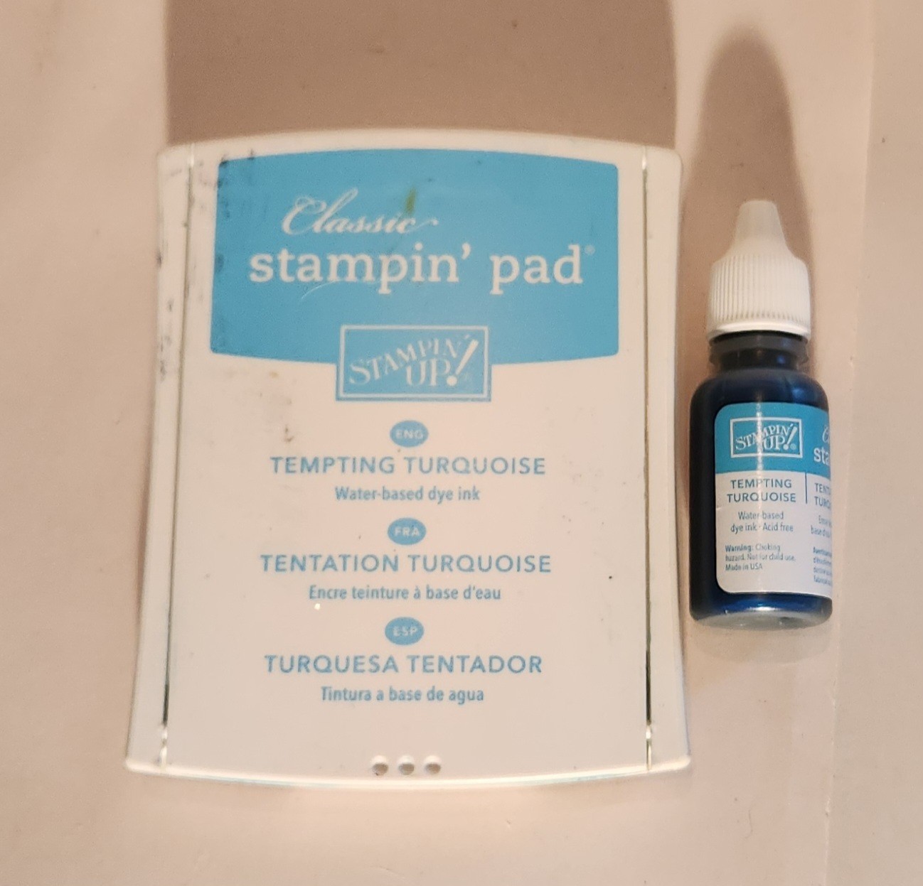 Stampin Up Classic Stampin Pad and Refill - Tempting Turquoise