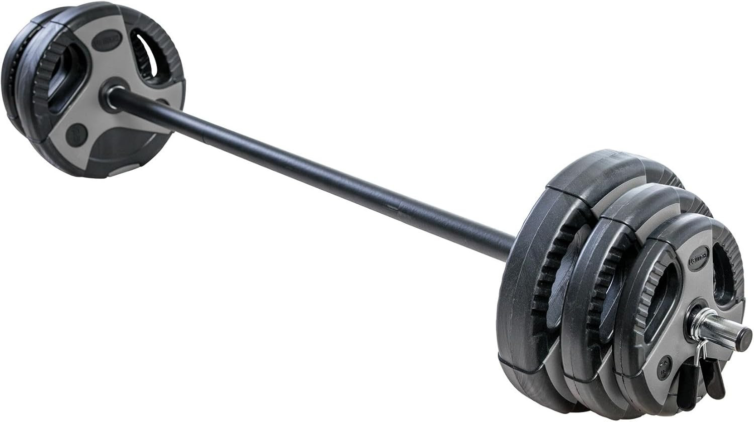 Adjustable Barbell Weight Set with 55” Padded Bar for Home Gym Fitness