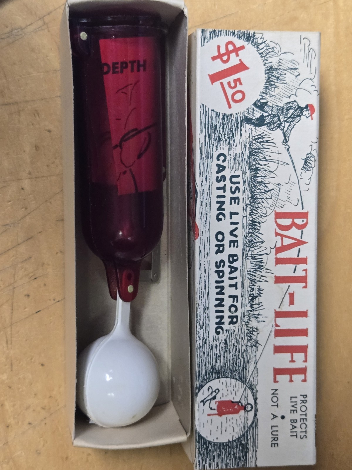 Rare Bait-Life Live Bait Protector MacKenzie Tool Fishing Vtg Antique Collect