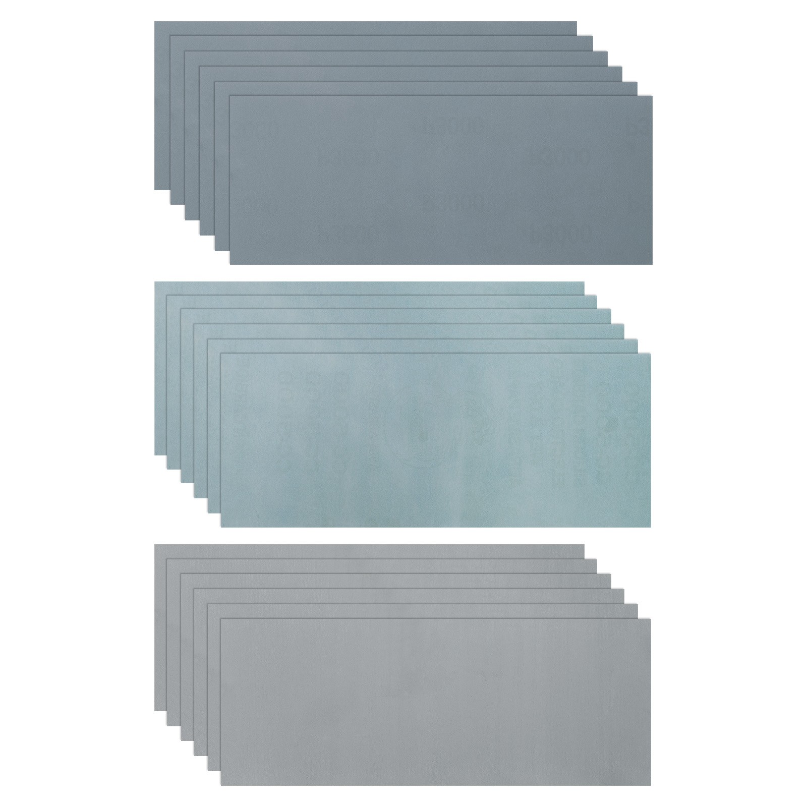 18pcs Sandpaper 3000 5000 7000 High Grit Wet Dry Sanding Sheets