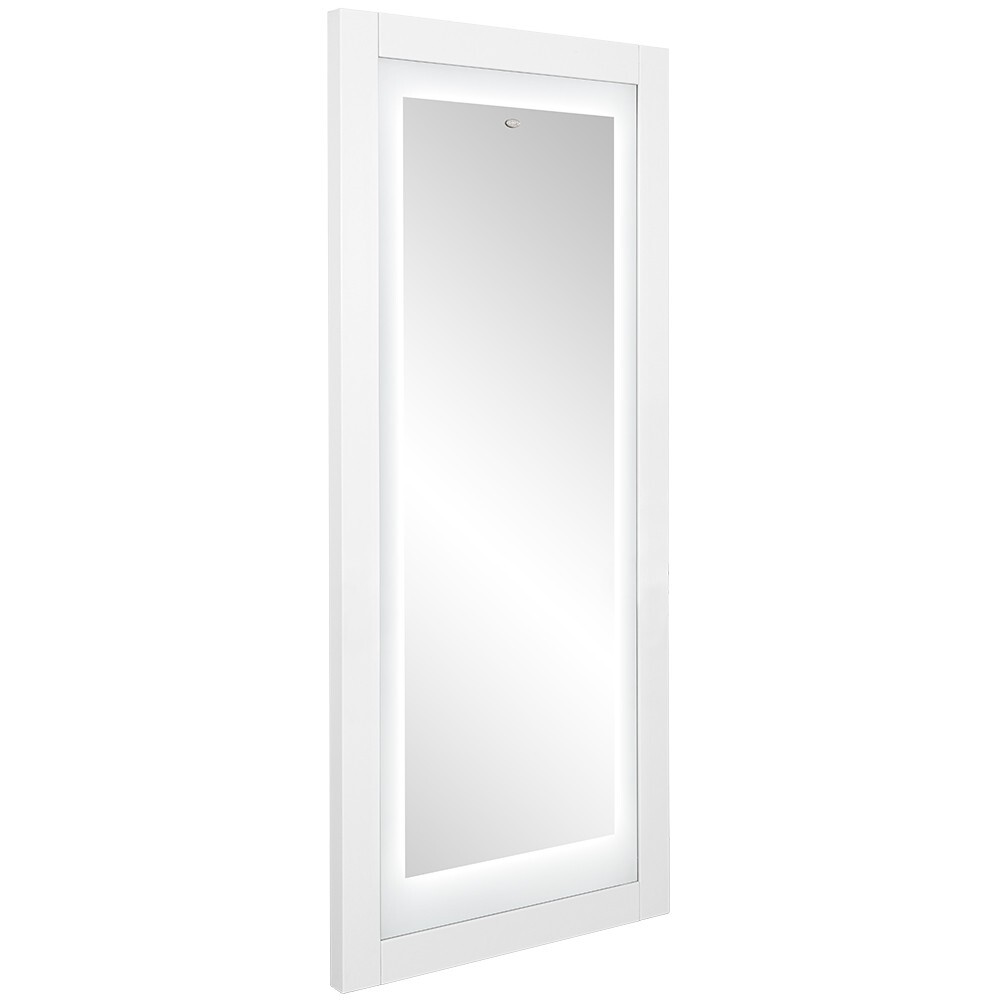 Styling Station Beauty Salon Mirror Station with LED Lights LUNA II in White