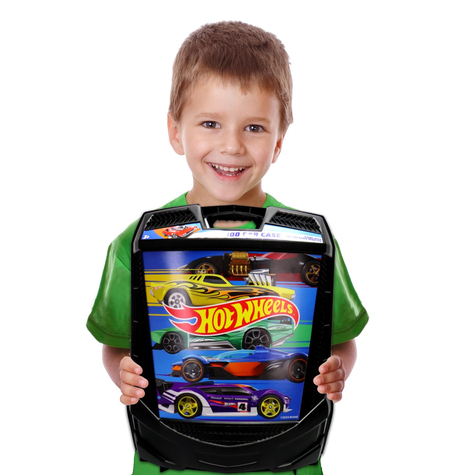Hot Wheels 100-Car Storage Case – Large Capacity 100 Car Case, Multi