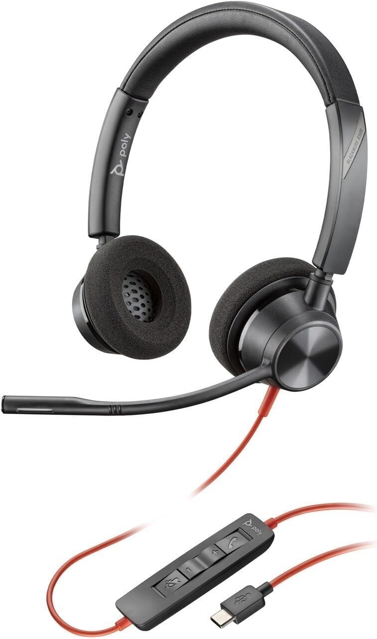 Plantronics Blackwire 3320-M USB-A Stereo Headset - Black NEW DAMAGED PACKAGE