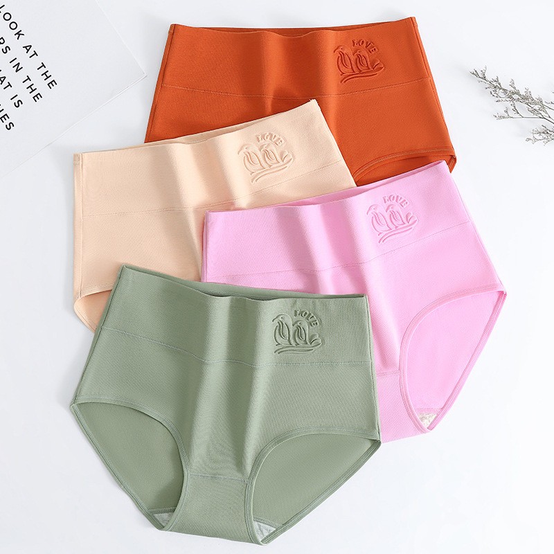 Tummy Control Underwear Ladies Leak Proof panties Women High Waist Pant 4 Packs