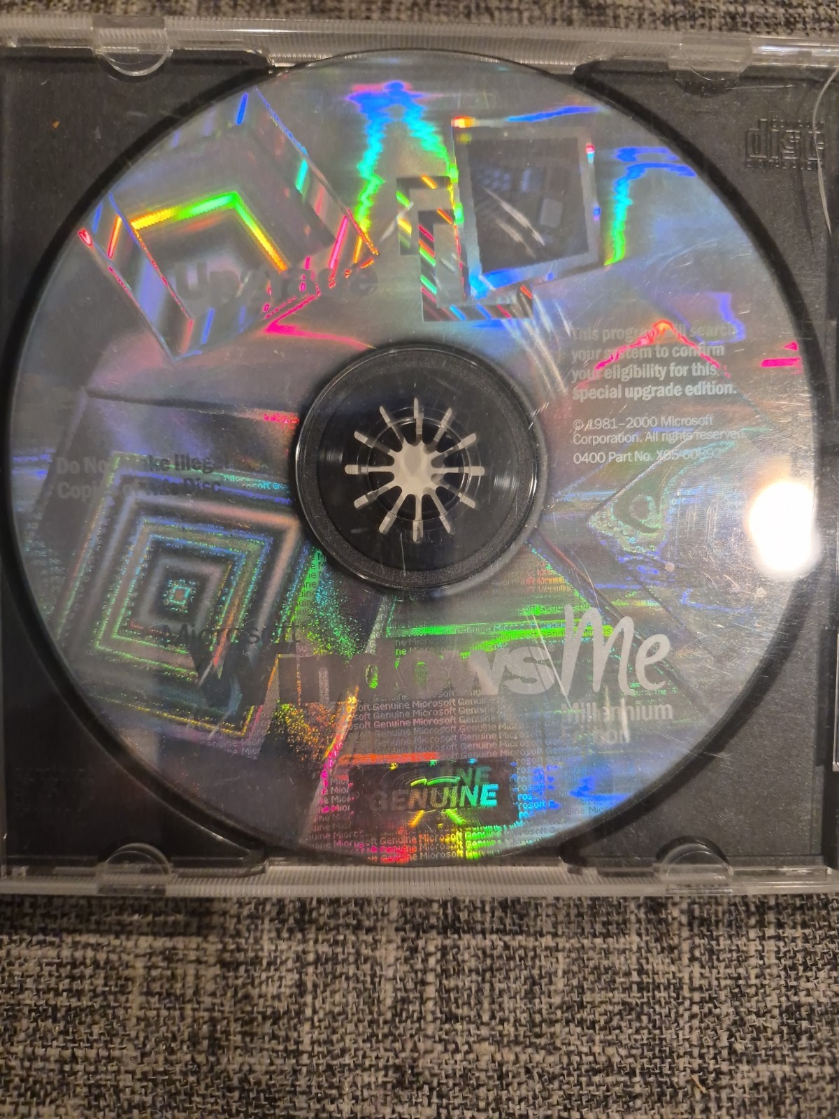 Windows ME Millennium Edition Upgrade Disc With Product Key