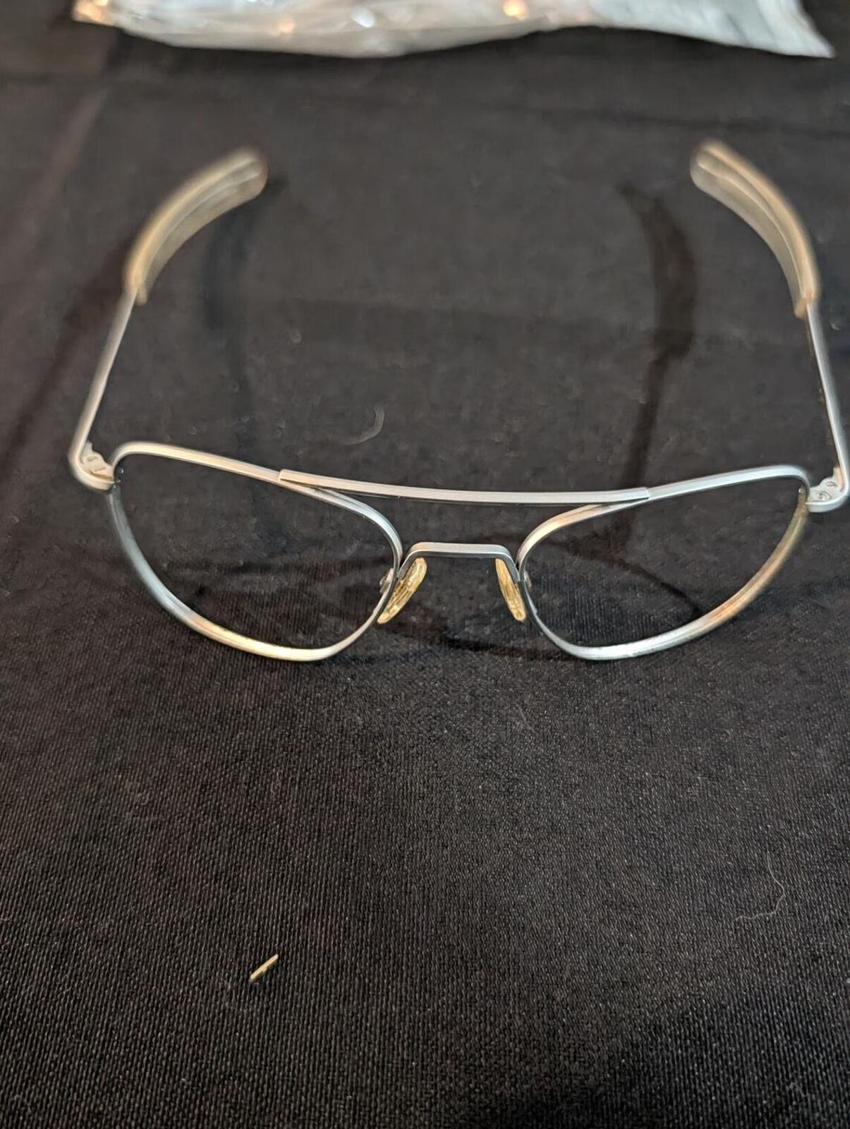 Vtg AF 52-20  Randolph Engineering Brushed Silver Aviator Frames