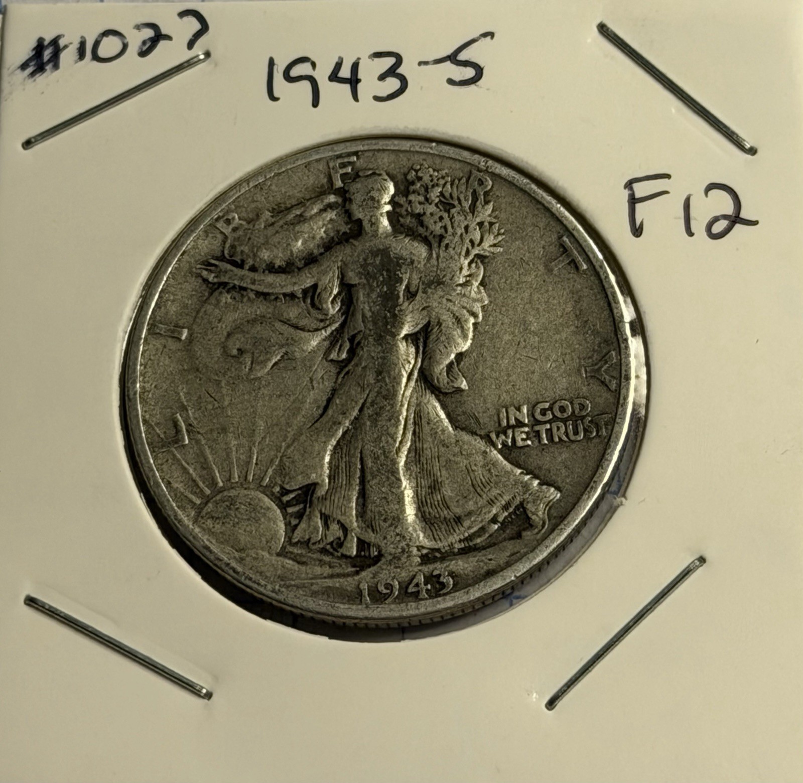 1943-S F (Fine) Walking Liberty Silver Half Dollar
