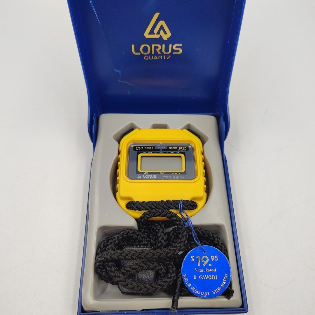 Lorus W610 5000 VT Stopwatch Original Case Untested No Battery
