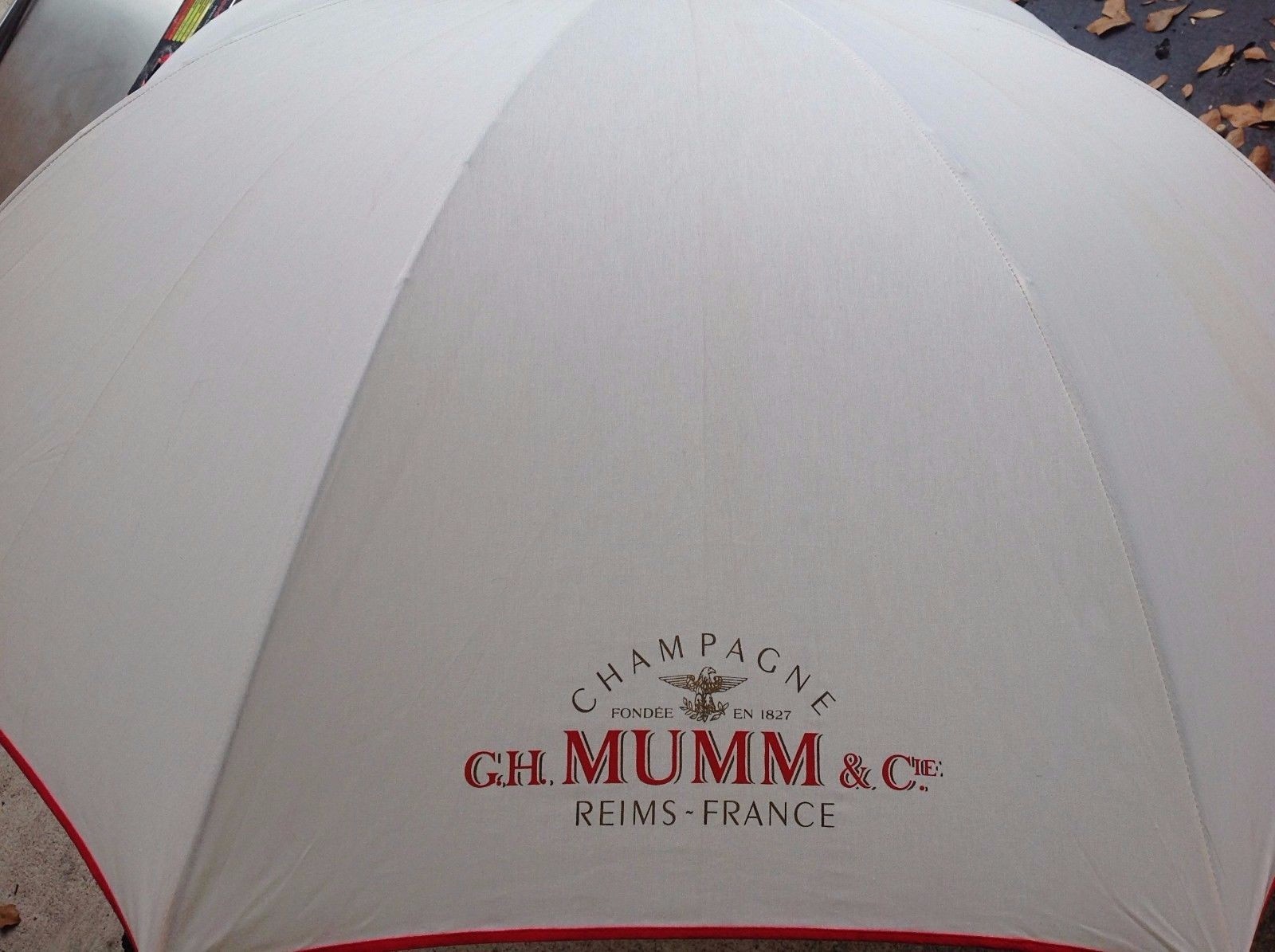RARE Vintage G.H. Mumm & Co Champagne France Umbrella 48" Large