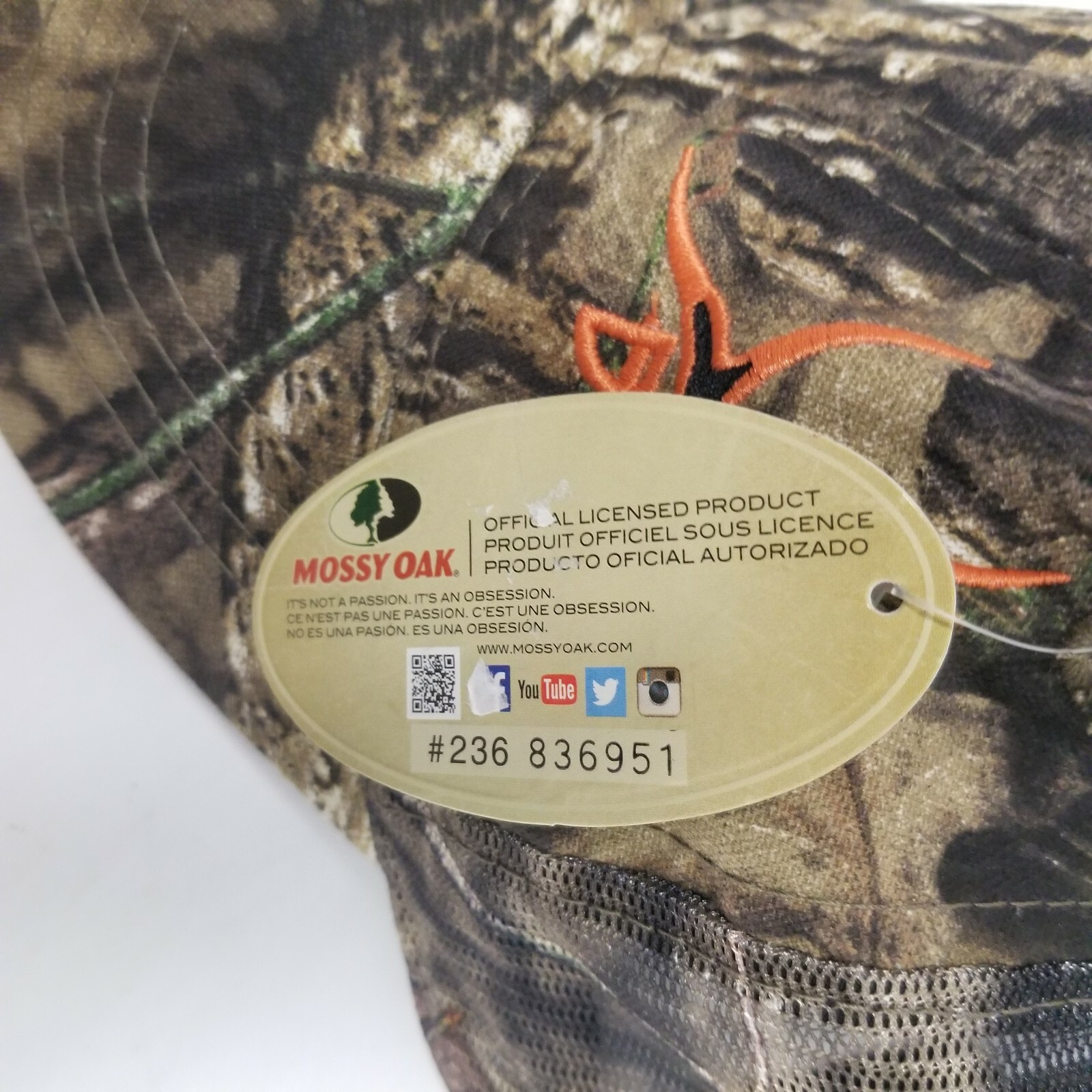 Mossy Oak BSC Camo Mesh Strapback Hat, Hunting, Outdoors, NWT