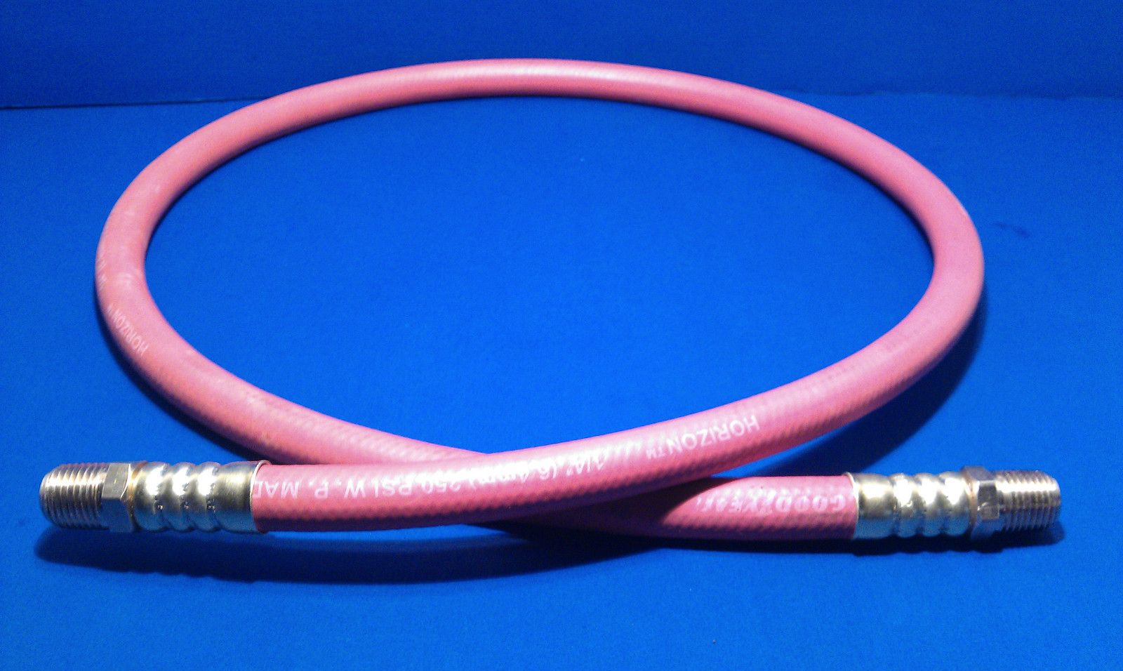 USA Made Continental Rubber 1/4 Inch 3 Foot Pigtail Air Hose Whip Oil Resistant