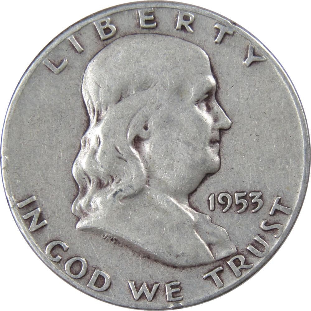 1953 S Franklin Half Dollar Circulated Silver 50c Coin Collectible
