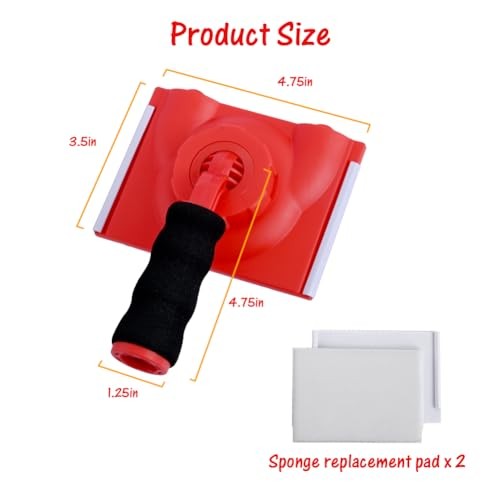 Paint Edge Trimmer, Paint Edger Tool for Walls with Two Replace Pad Adjustable