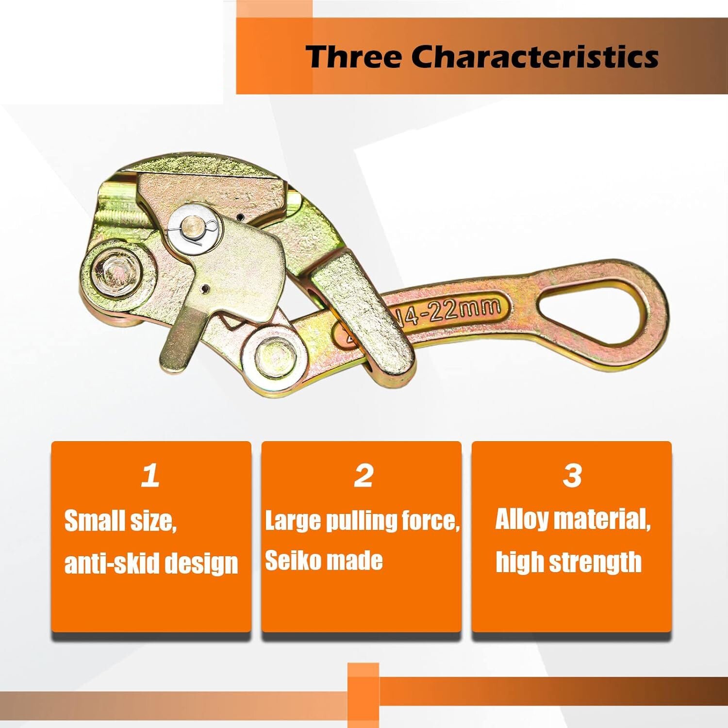 2 Ton Alloy Steel Multifunctional Cable Wire Rope Haven Grip Pulling Puller Tool