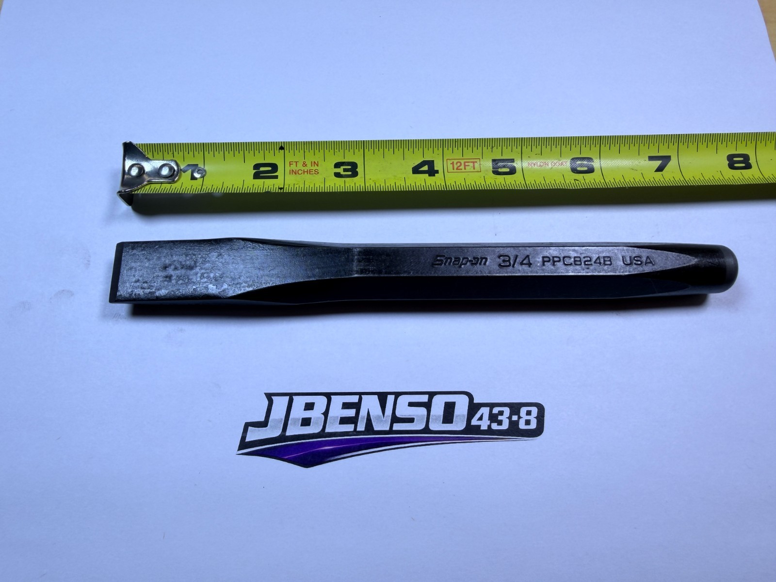 Snap-on Tools USA NEW 7-1/4" Length 3/4" Flat Chisel PPC824B
