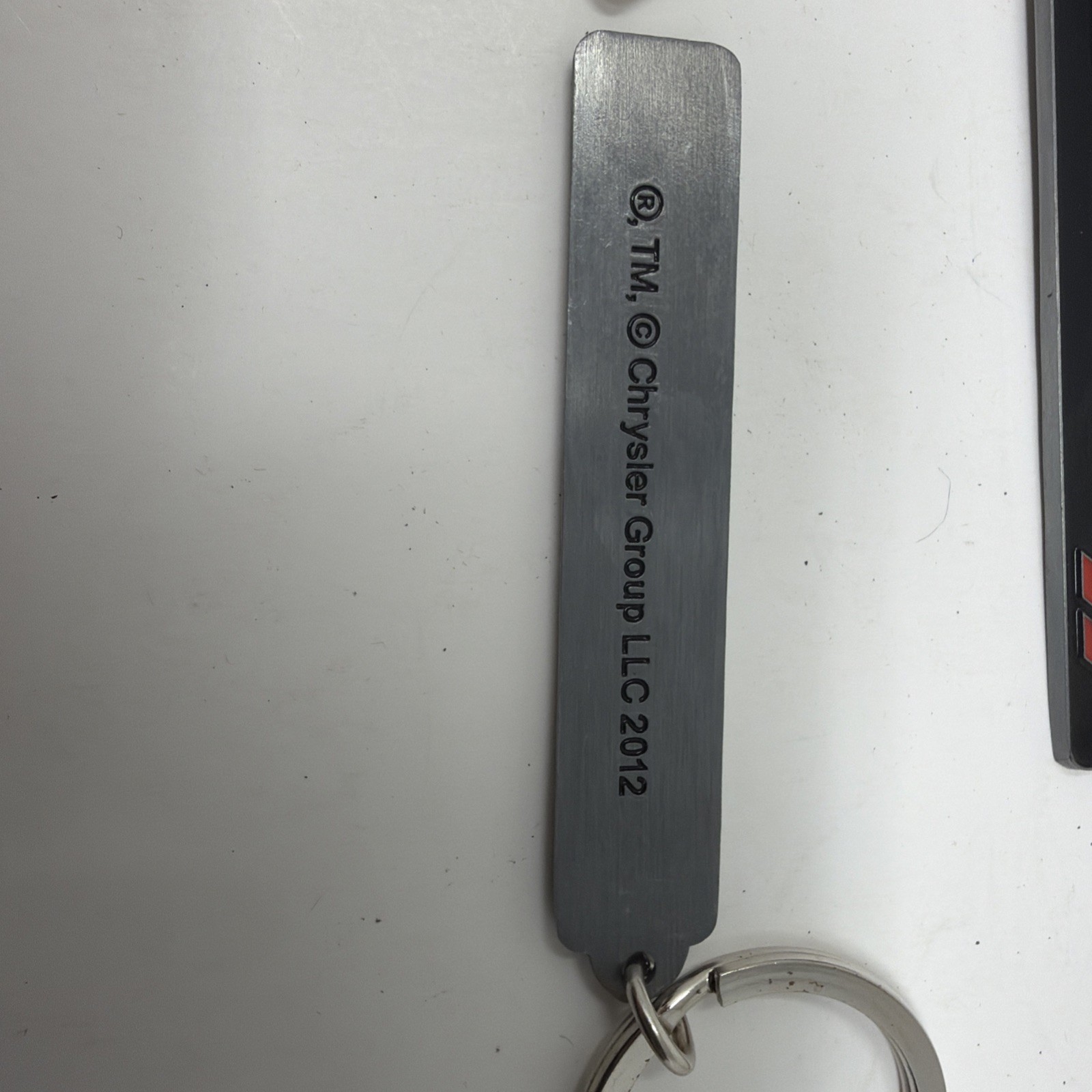 Dodge Key Chain Fob Ring Metal with Black Silver Red Colors Set of 3