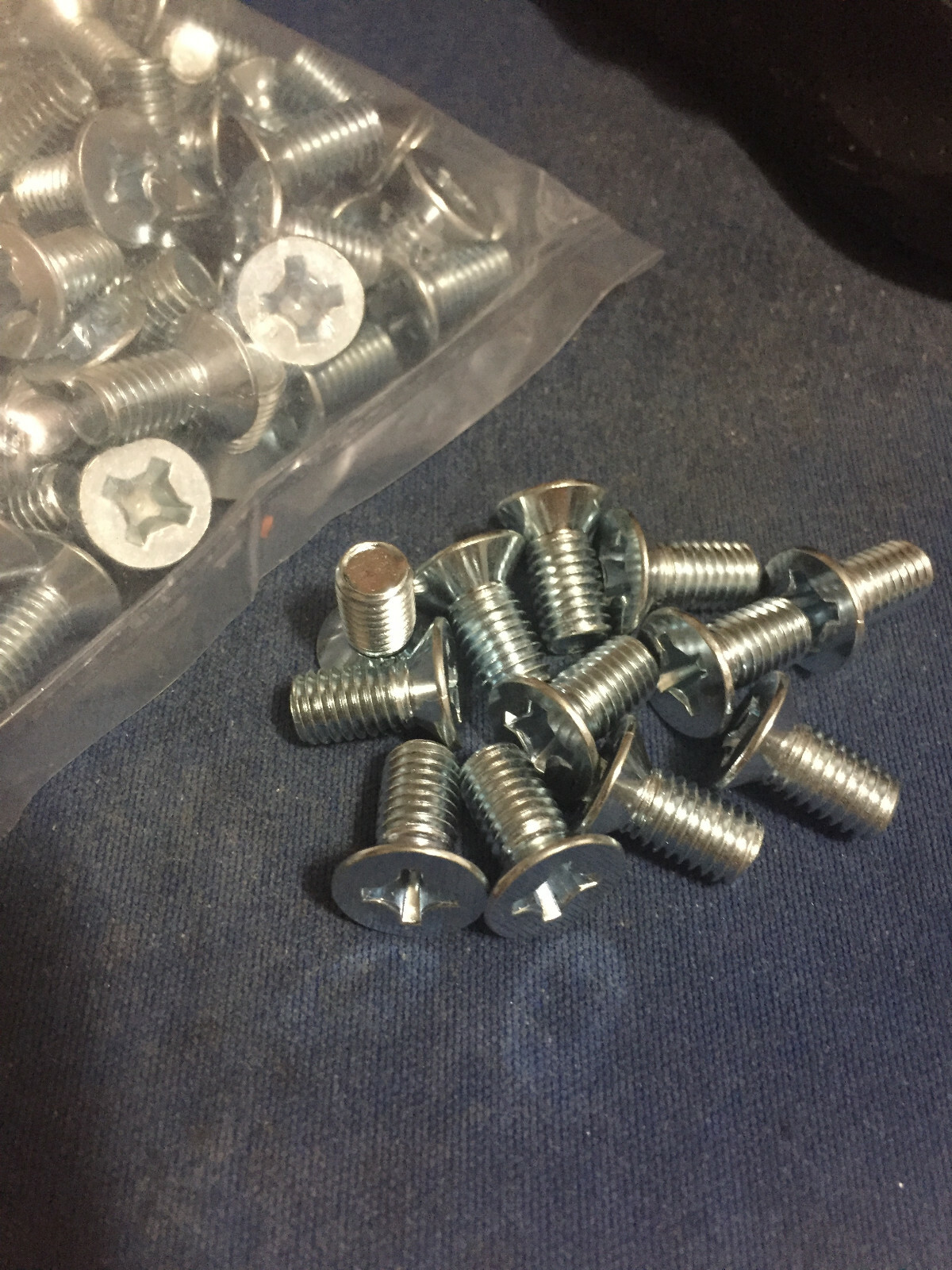 VW KARMANN GHIA BUS SUPER BEETLE BUG SEDAN/VERT, DOOR HINGE SCREW, 12 pc set