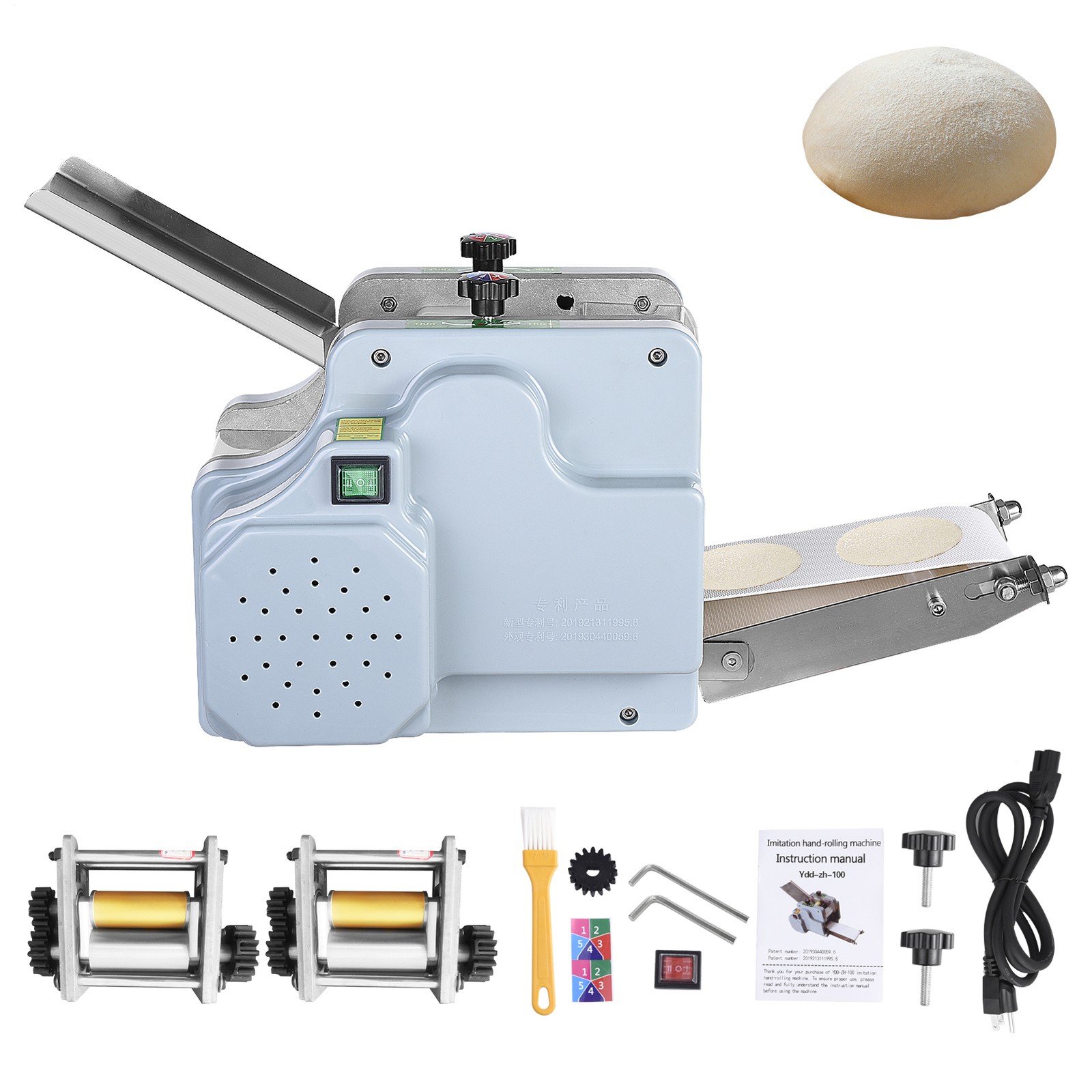 110V Automatic Dumpling Skin Machine Dumpling Wrapper Maker 50-60 Pieces/Min