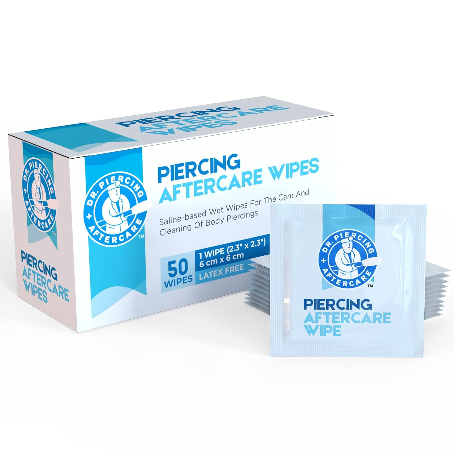 Wipes – Piercing Aftercare | Saline Solution for Piercings - Keloid Bump Ear Pie