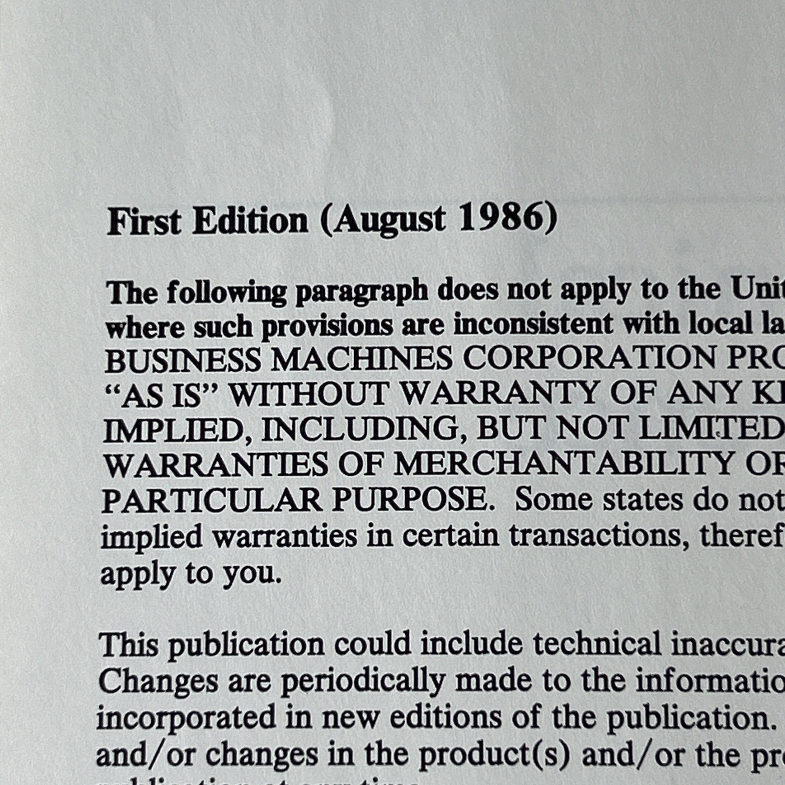 IBM Personal Computer XT Model 286 Technical Hardware Reference Manual 68X2210