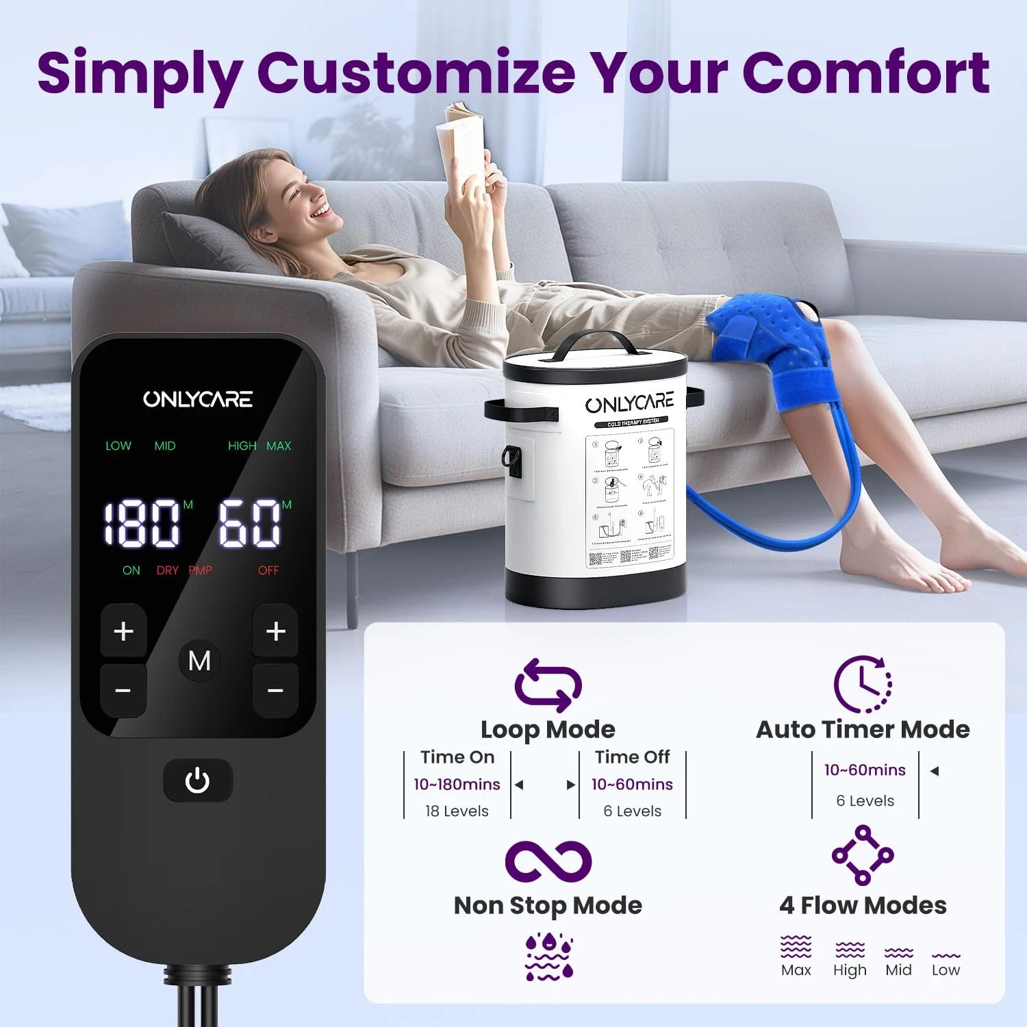 Cold Therapy Machine Program Timer Ice Knee After Surgery Portable
