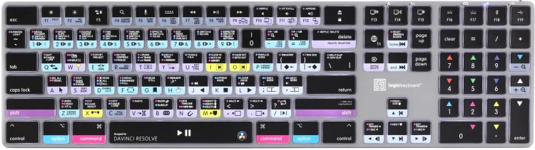 LogicKeyboard TITAN Wireless Backlit Keyboard for DaVinci Resolve  Mac G2U