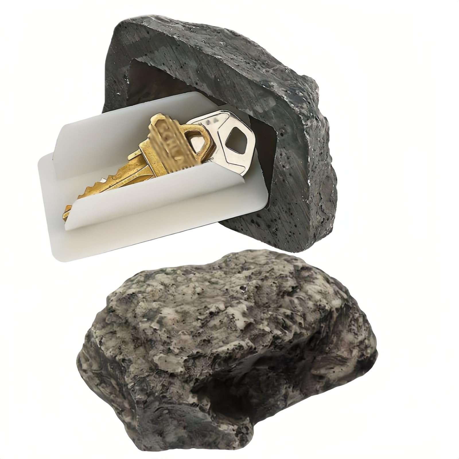 Outdoor Hidden Key Storage Rock, Gray 3.13 x 2.24 x 1.77 inches,