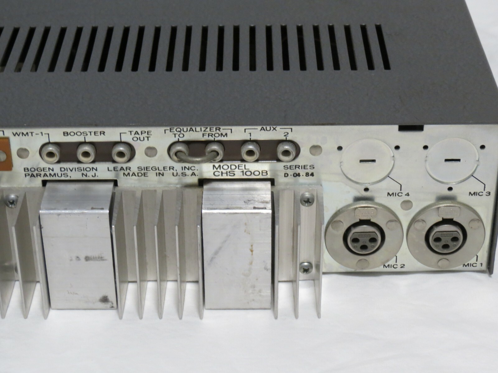 VINTAGE BOGEN CHS100B AMPLIFIER COMMUNICATIONS CHROME FACE - USED