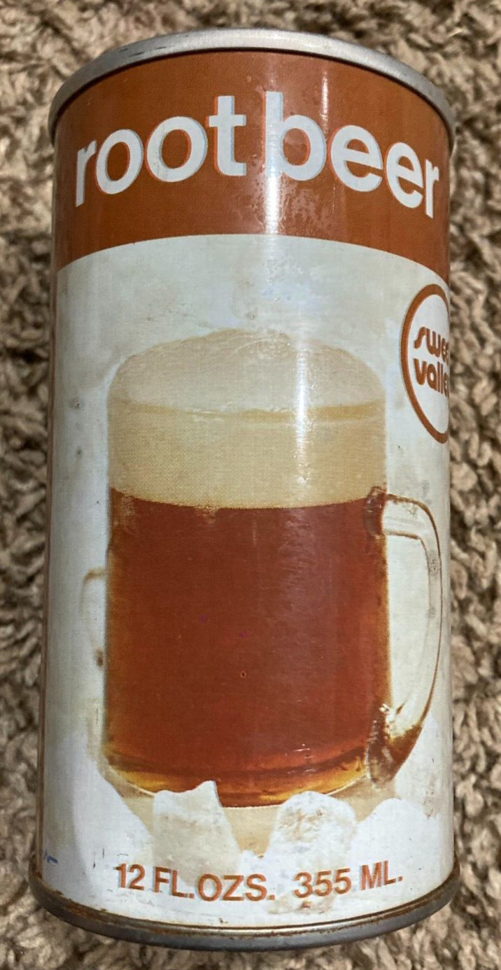 VINTAGE SWEET VALLEY ROOT BEER PULL TAB STEEL CAN