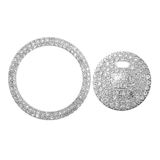 Universal Car Engine Start Stop Button Cover, Bling One Click Push Start