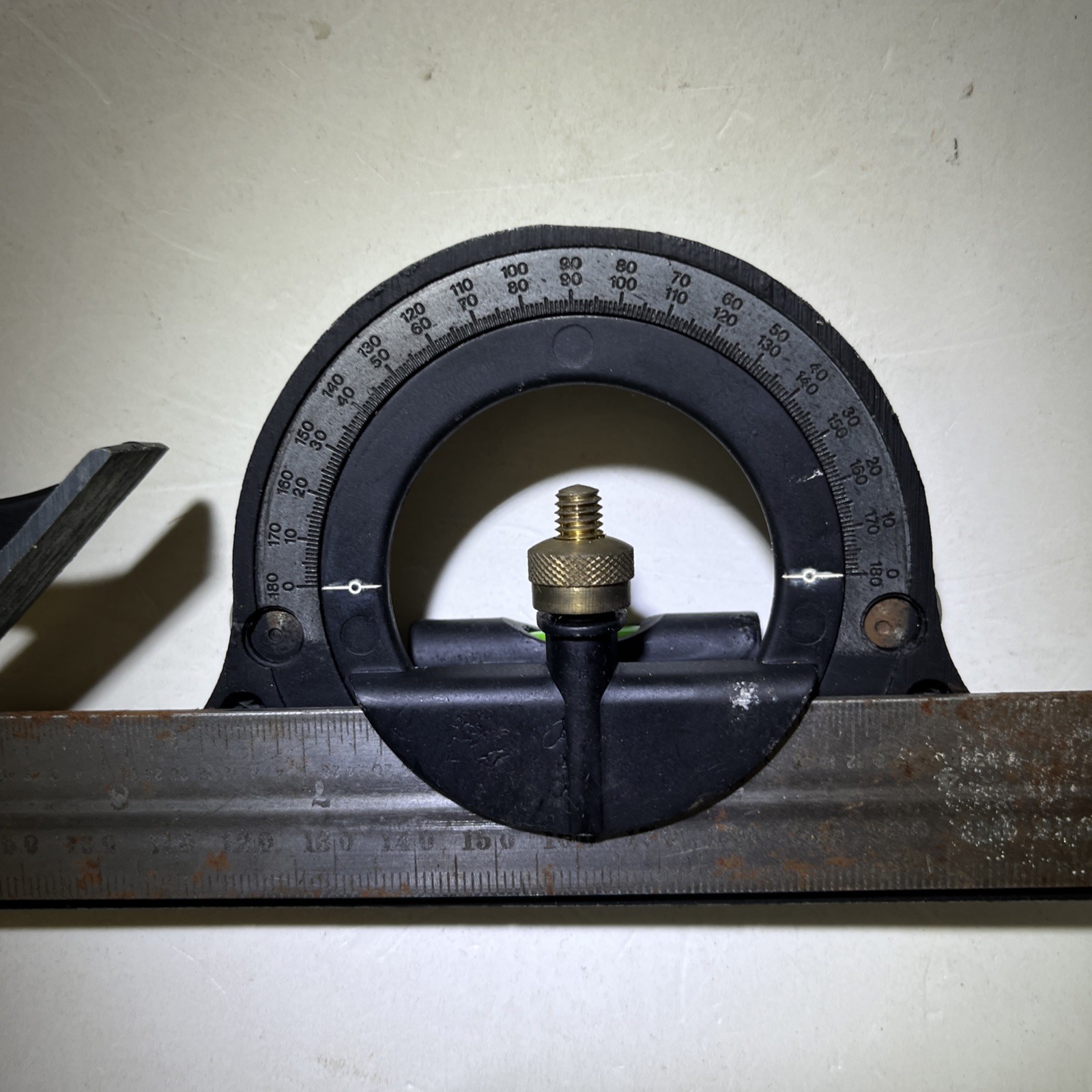Vintage Adjustable Bevel Protractor Angle Finder Sliding Bevel W/Protractor Head