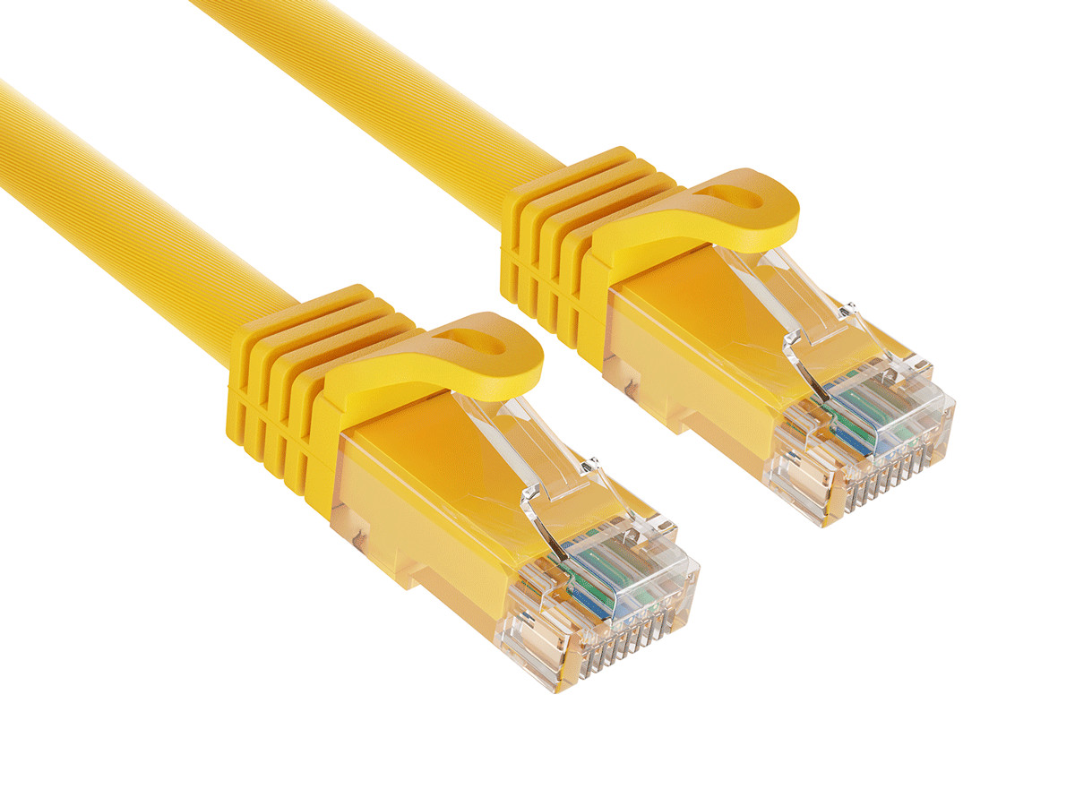 1ft Cat6a Ethernet Cable 10Gbps Snagless RJ45 for Gaming PS5 PC Router, Yellow
