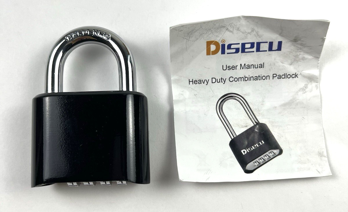 Heavy Duty 4 Digit Combination Lock Outdoor Waterproof Padlock 1 Pack