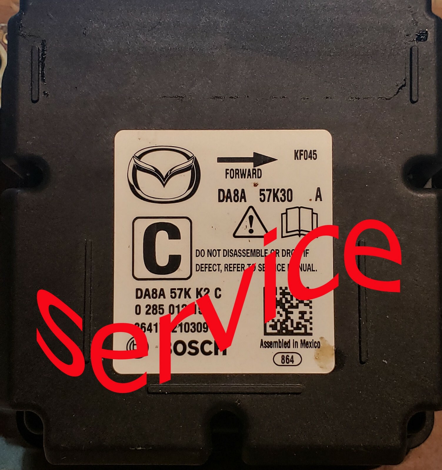 2018 MAZDA 2  Aribag SRS Module Service, Reset, Repair DA8A 57K30 A
