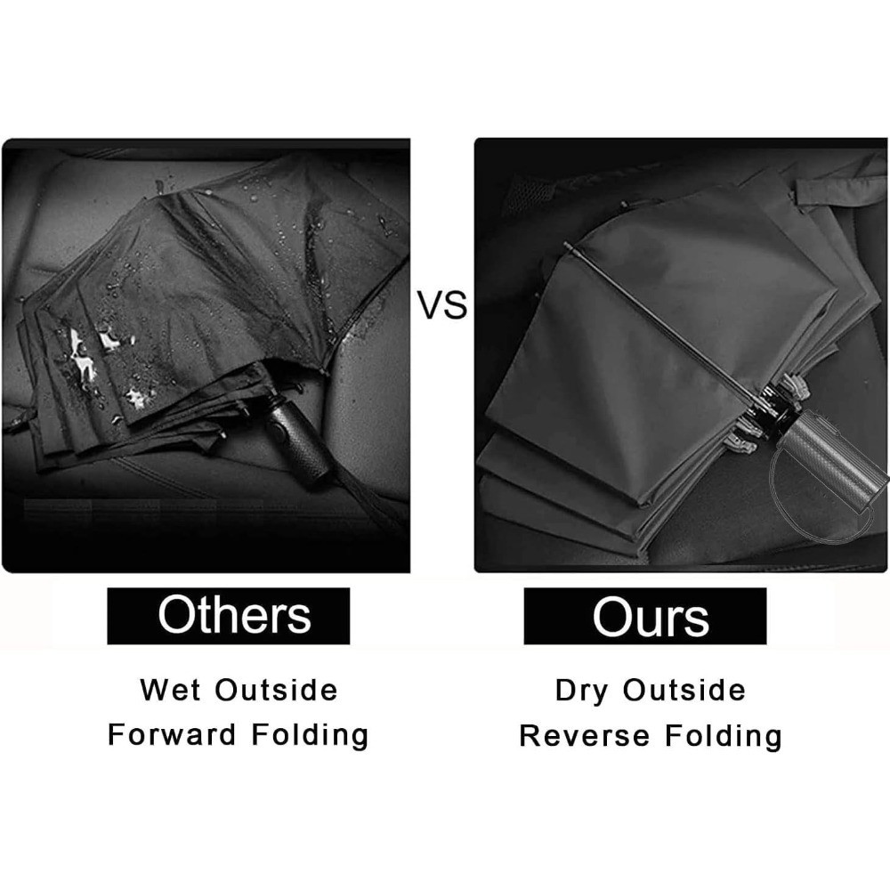 Compact Reverse Folding Umbrella Auto Windproof Travel Umbrella