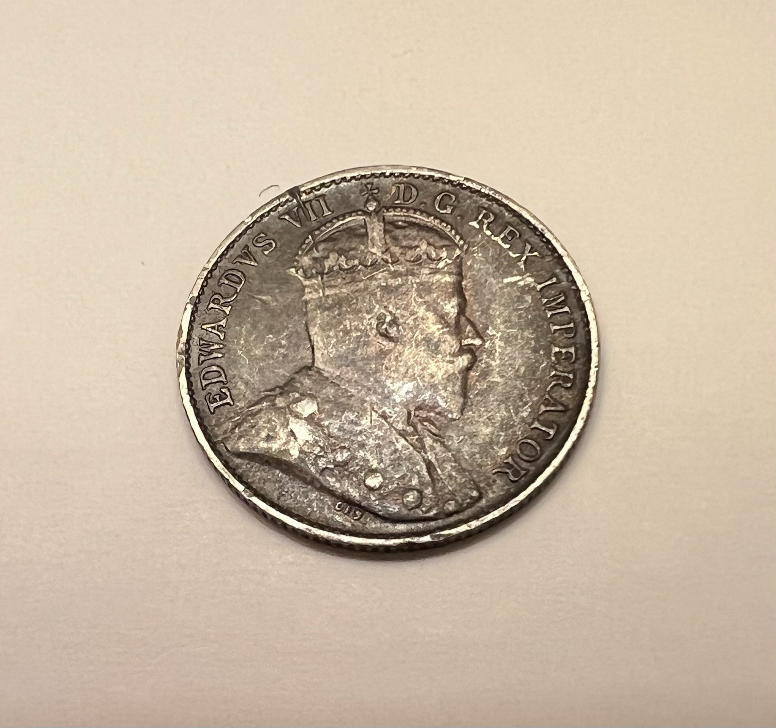 1902 🇨🇦 Canada 5 Cents 92.5% Silver Coin KM#9 - Lot D16