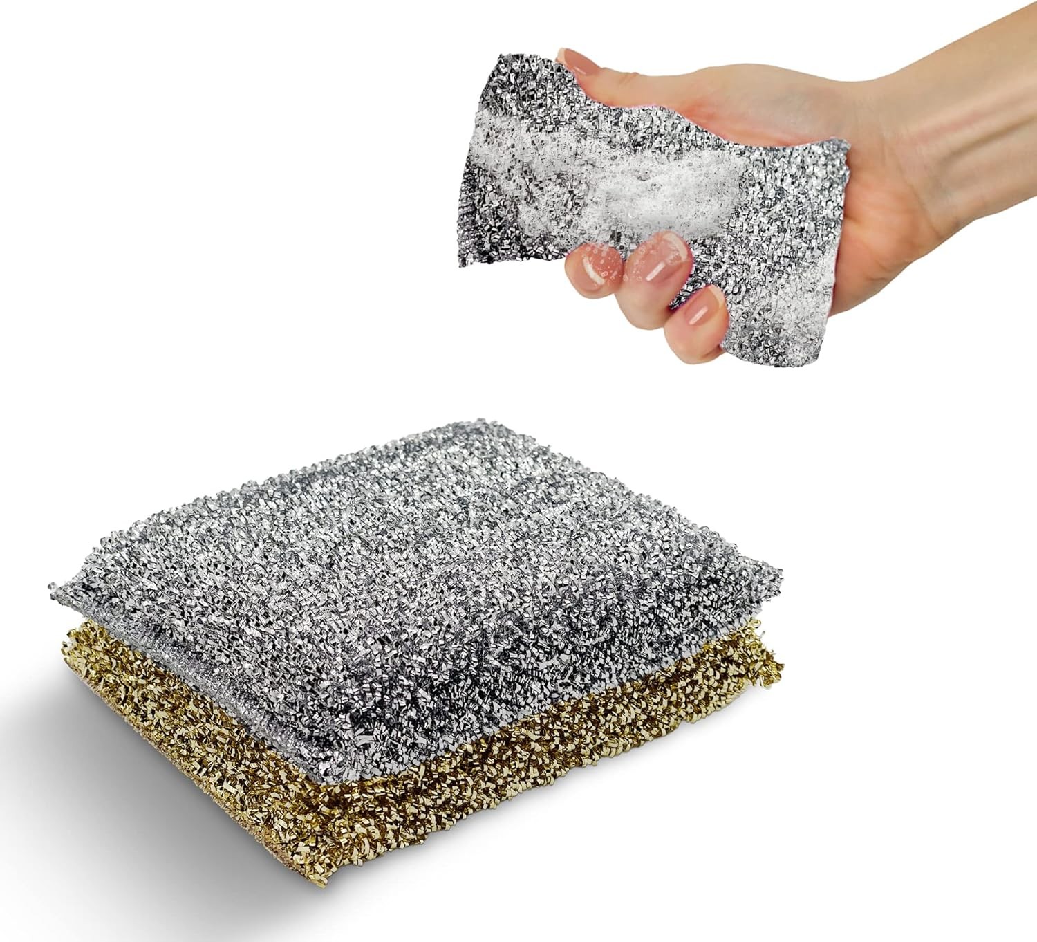 Perfect Scour 2 Pack Scrub Sponges for Kitchen - Multipurpose Non-Scratch Sponge
