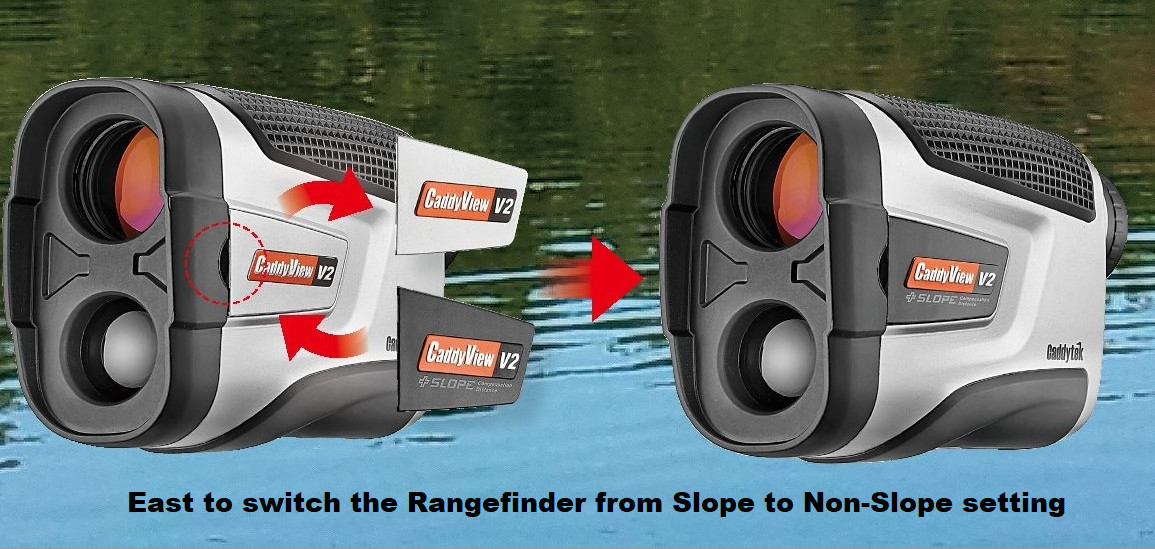 Caddytek Golf Laser Rangefinder with Pin Seeking and Slope CaddyView V2