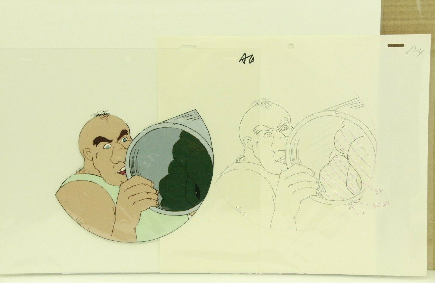 The Real Ghostbusters ORG Hand Painted Cel & Hand Drawn Sketch W/COA 6-54