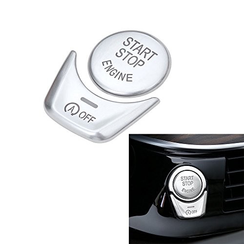 Duoles Silver Start Stop Engine Switch Button Cover for BMW 5 6 7 X 3 X4