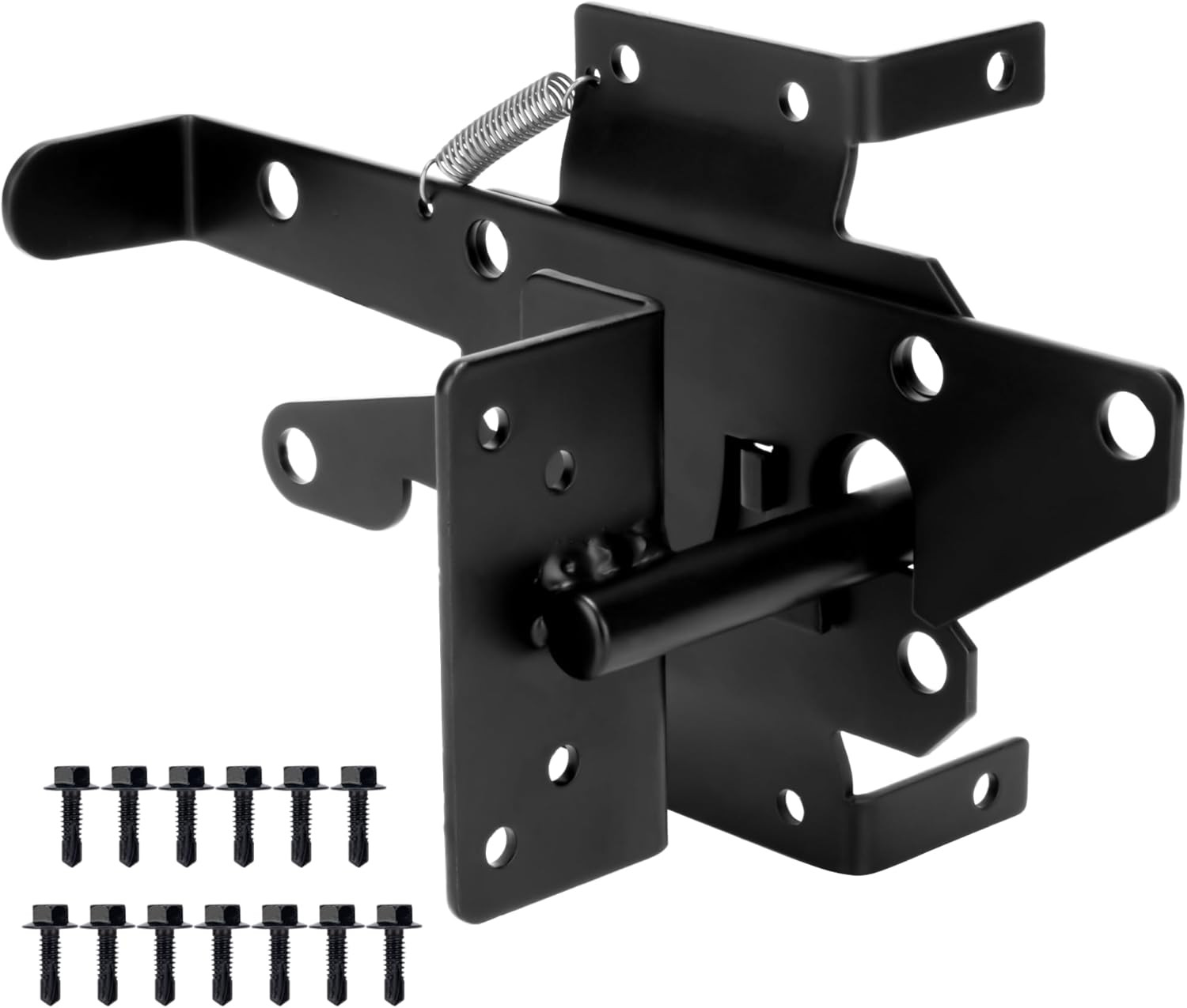 Cerradura automática negra para cerca, jardín o piscina, de alta resistencia
