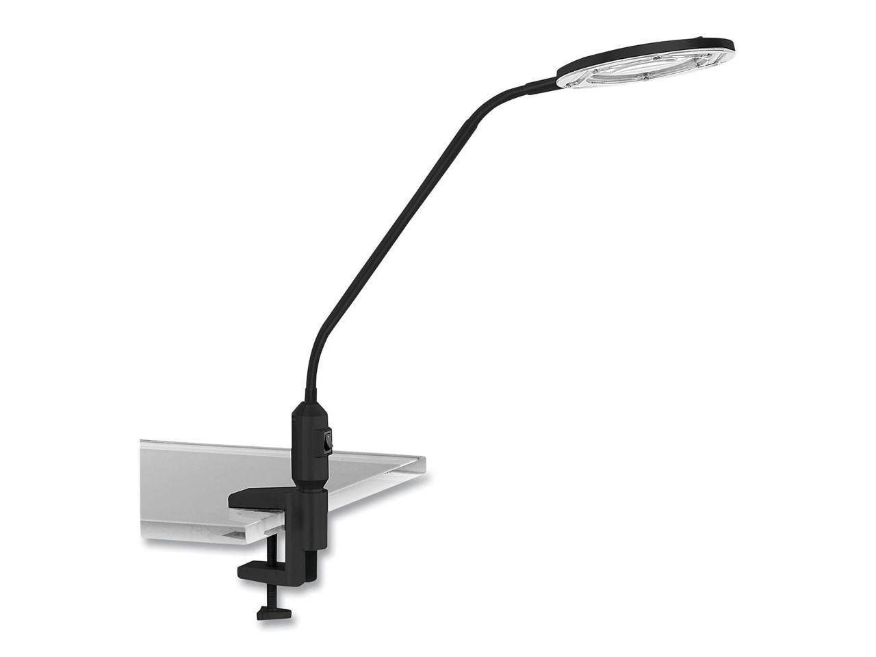Desktop LED Magnifier Lamp, 19" High, Black ALELEDM765B